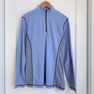 Orvis "Trout Bum" Long Sleeved Lightweight Quarterzip in Blue, Size M Men